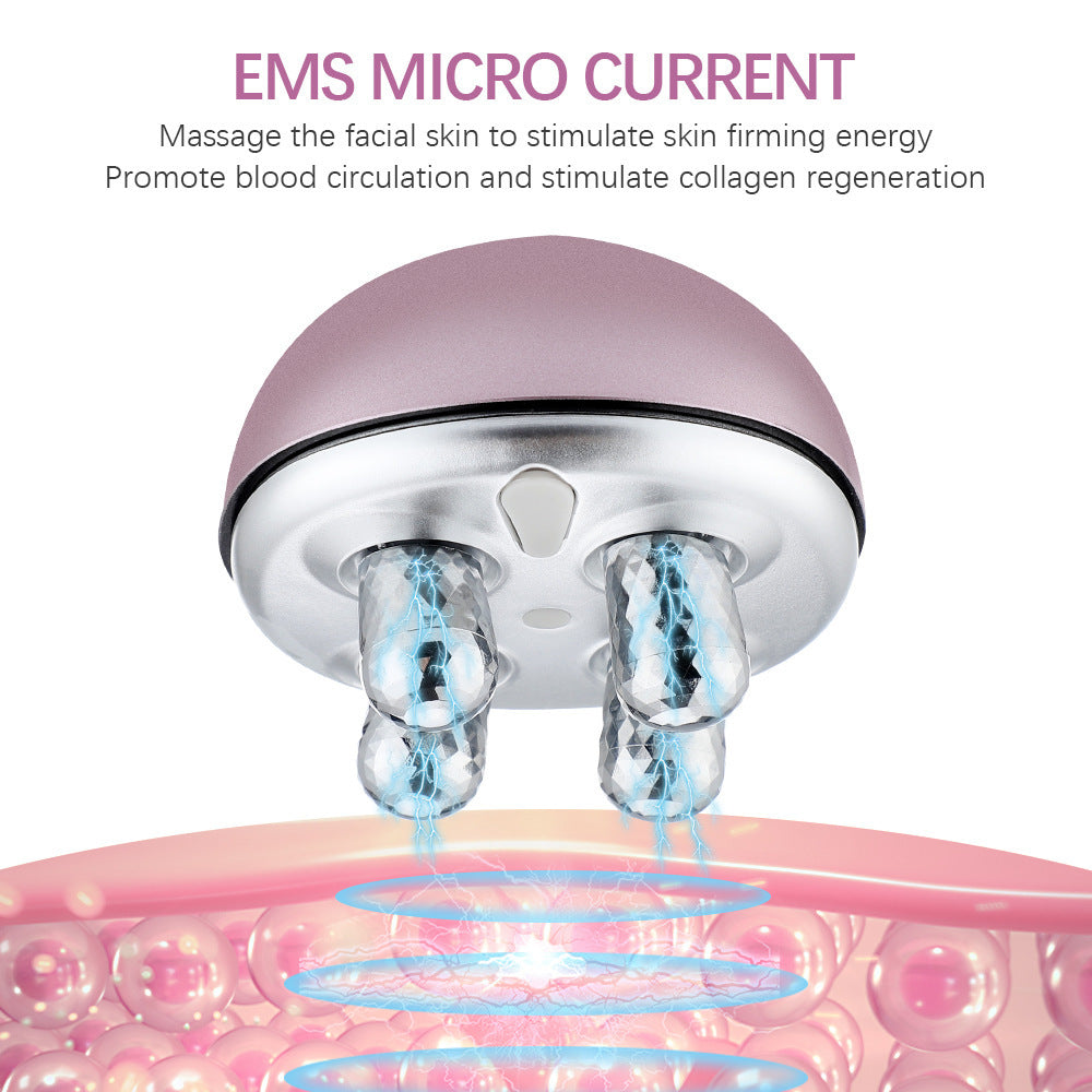 EMS microcurrent device for facial massage, enhancing skin firmness, blood circulation, and collagen regeneration.