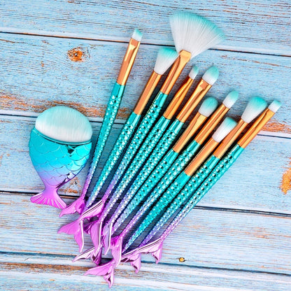 11pcs Makeup Brushes Kit Maquiagem Maquillaje