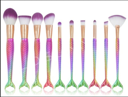 Mermaid Makeup Brushes, Mermaid Makeup Brushes